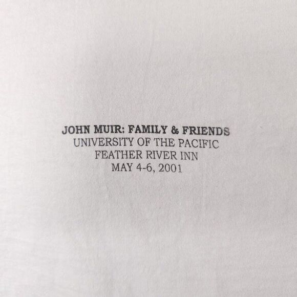 Vintage John Muir T Shirt Mens Size XL White Y2K University Of The Pacific - Picture 3 of 6